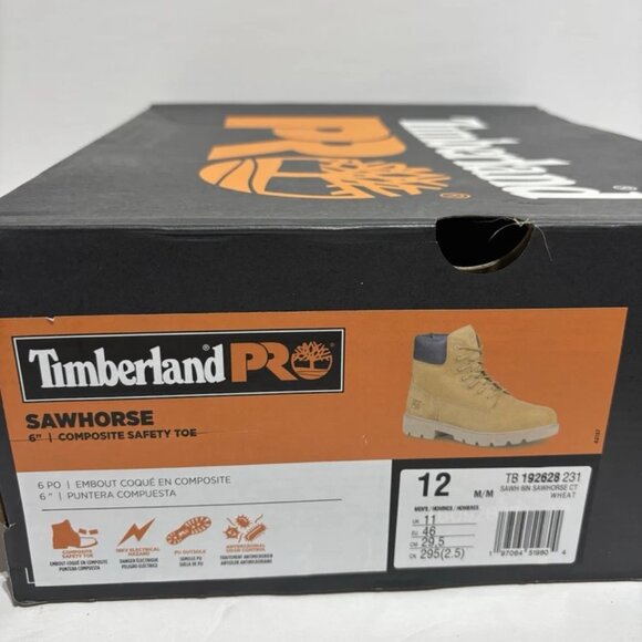 Timberland Pro Men’s Sawhorse 6” Composite Toe Work Boots, Size 12 M main image 6